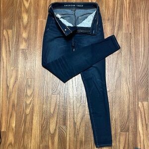 American Eagle Dark Blue High Rise Jegging Size 2